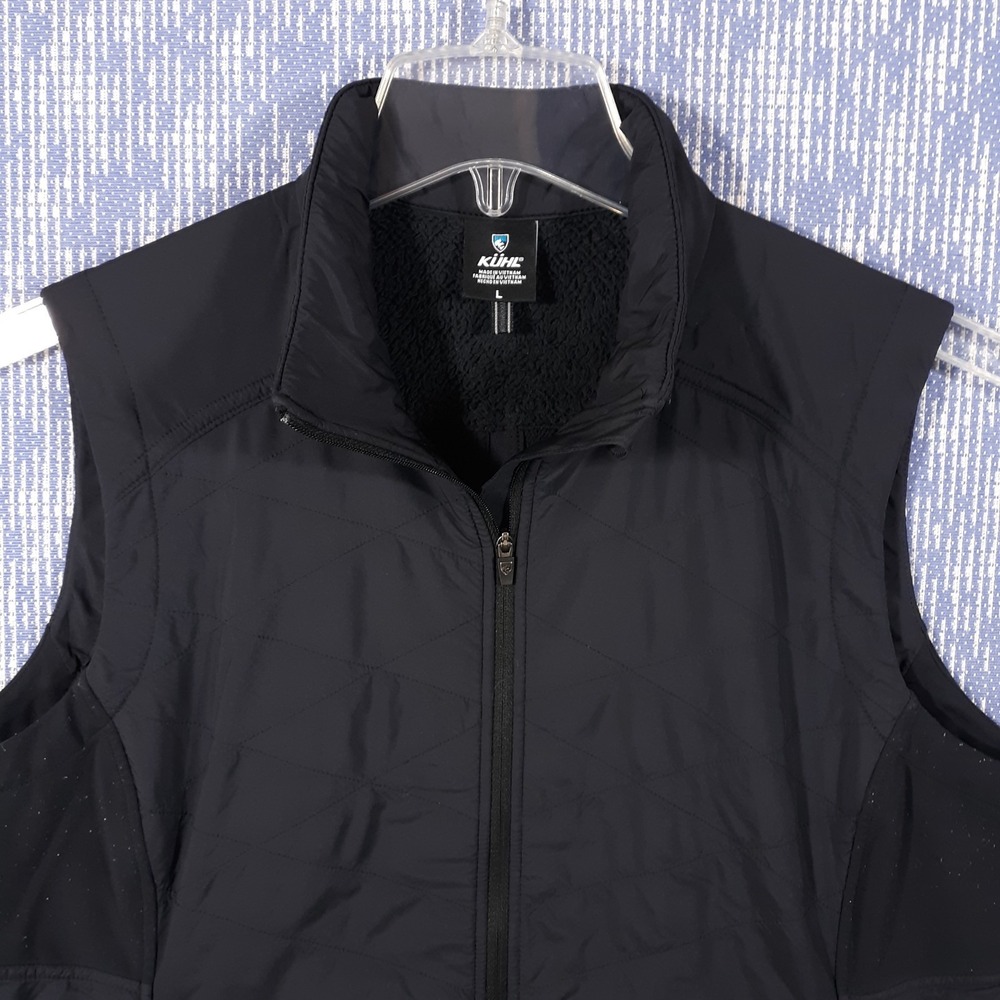 Kuhl Vest Womens Large Outdoor Travel Black Full Zip The One Hiking Fleece - Picture 3 of 11